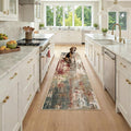Washable Area Rugs 2x7 Non-Slip Modern Abstract Soft by RELEANY