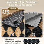 Ophanie Checkered Black & Beige Rhombus Rugs - Image 4