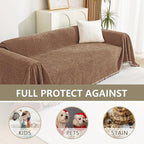 MYSKY HOME Loveseat Cover Camel Couch Cover Sectional Couch Covers - Image 4