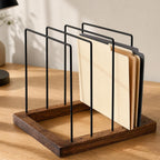 ZICOTO Stylish File Organizer for Desk - Premium Wooden Document Holder