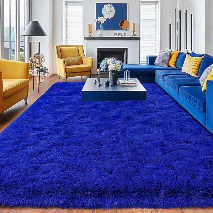 Rugs for Living Room 6x9, Soft Shaggy Modern Shag Area Rug for Bedroom by Quntue