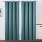 LEMOMO Blackout Curtains 66 x 84 inch/Sea Teal Curtains Set of 2 Panels/Thermal by Lemomo