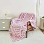 Aganear Fluffy Throw Blanket for Couch, 3D Ribbed Jacquard Warm Fuzzy Blanket - Image 3