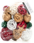 ANDALUCA Decorative Balls Orbs Bag (Red, Green & White)