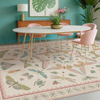 Pastel Pink Girls Rugs for Bedroom 6x8 - Image 3