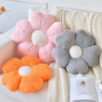 Flower Pillow, Cute Daisy Decorative Throw Pillows, Grey, 15 Inches