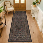 Dark Brown Washable 2x6 Runner Rugs by HazoHaus