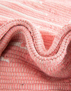 Unique Loom Chindi Cotton Collection Area Rug - Briah (2' x 3' 1" Rectangle, Rose/ Ivory)