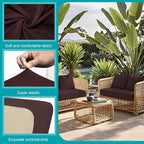12Pcs Stretch Patio Cushion Covers, Outdoor Couch Covers Replacement, Outdoor - Image 3
