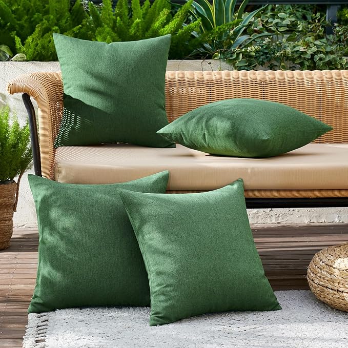 MIULEE Pack of 4 Decorative Throw Pillow Covers Linen Waterproof Pillow Covers - Image 2