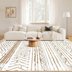 Nakagishi Area Rug Living Room Rugs: 5x7 Machine Washable Boho Large Neutral - Image 4