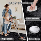 2x6 Bedside Area Rugs for Bedroom: Soft Fluffy Shag Black Rug for Hallway - Image 7