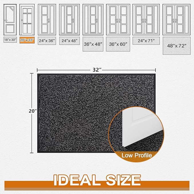 Mibao Front Door Mat, Dirt Trapper Welcome Mat - Image 2