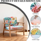 4Pcs Patio Stretch Cushion Covers, Outdoor Sofa Replacement Cover Slipcovers - Image 3