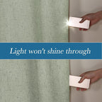 H.VERSAILTEX Linen Blackout Curtains Durable Thick Textured Linen Look 100% - Image 3