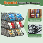 8 Pack Stackable Can Organizer for Pantry Cabinet Food Storage