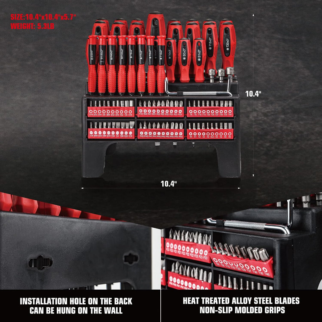CARTMAN Magnetic Screwdriver Set with Storage Rack