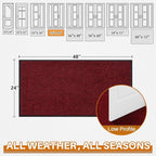 Mibao Front Door Mat, Dirt Trapper Welcome Mat - Image 2