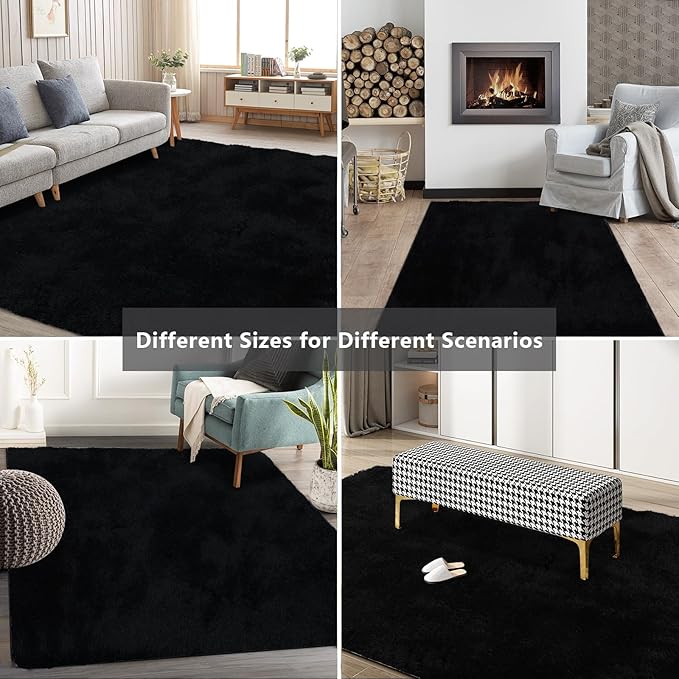 Shag Area Rugs for Bedroom Living Room, 6X9 Ultra Soft Fluffy Area Rugs for Dorm - Image 9