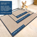 OLANLY Front Door Mat Indoor Outdoor Entrance, Waterproof Heavy Duty Doormat - Image 2