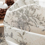 jinchan Linen Blend Curtain Floral Curtains - Image 9