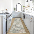 2'6''x8' Runner Rugs Washable Rug: Modern Abstract Hallway Runner Rug Indoor by GENTDRIZZ