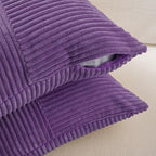 Fancy Homi 2 Packs Purple Euro Decorative Throw Pillow Covers 26x26 Inch - Image 4