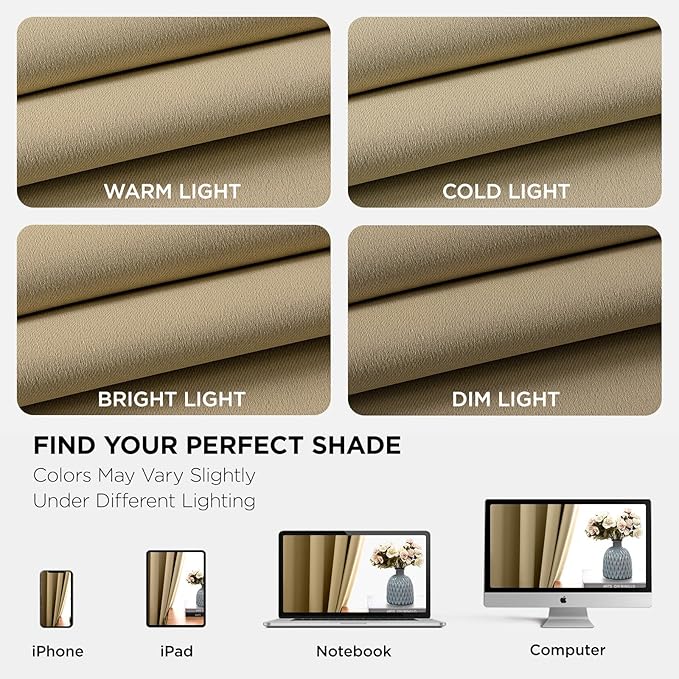 Joydeco Blackout Curtains 90 Inches Long 1 Panel, Thermal Insulated Long - Image 8