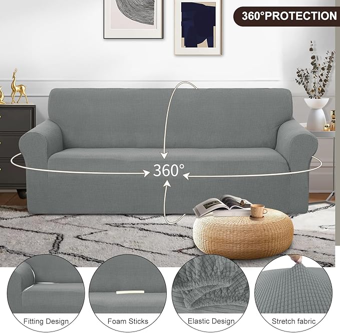 U-NICE HOME Stretch Couch Cover Sofa Cover Sofa Slipcover Furniture Protector - Image 3