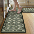 KIMODE Kitchen Mats for Floor Cushioned Anti Fatigue 2-Piece Comfort Mat