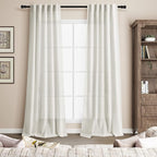 Cream Linen Curtains 84 inches Long - Image 7