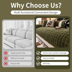 Velvet Couch Cover, Washable Sectional Sofa Cover, Anti Slip Sofa Slipcover - Image 4