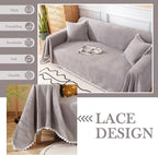 HANDONTIME Couch Cover for Dogs Grey Sectional Couch Covers for 2 Cushion Couch - Image 2