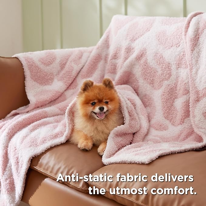 Bedsure Pink Leopard Throw Blanket, Gift - Image 4