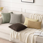 MIULEE Pack of 2 Corduroy Decorative Throw Pillow Covers 20x20 Inch Soft Boho - Image 3