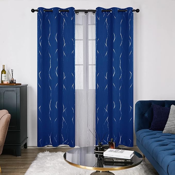 Deconovo Blackout Curtains, 42 x 108 Inch Long Drapes - Image 2