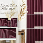 Nanspring Burgundy Linen Curtains - Image 3