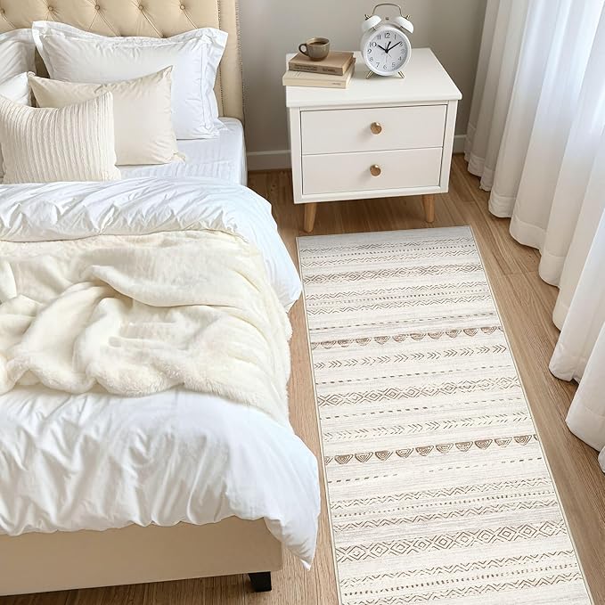 Nakagishi Runner Rug Kitchen Washable Rugs: 3x8 Non-Slip Boho Soft Modern Stain - Image 7