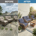 hyha 4Pcs Patio Cushion Covers, Stretch Outdoor Couch Cushion Covers Replacement - Image 5