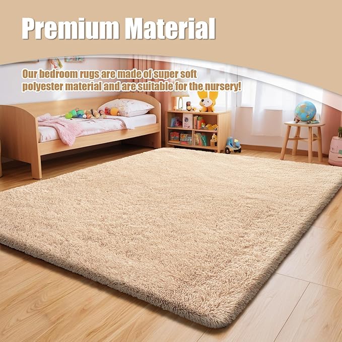 9x12 Fluffy Area Rugs for Living Room, Large Fuzzy Shag Area Rug for Bedroom - Image 7