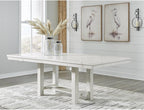 Signature Design by Ashley Farmhouse Extendable Dining Table, Seats 8