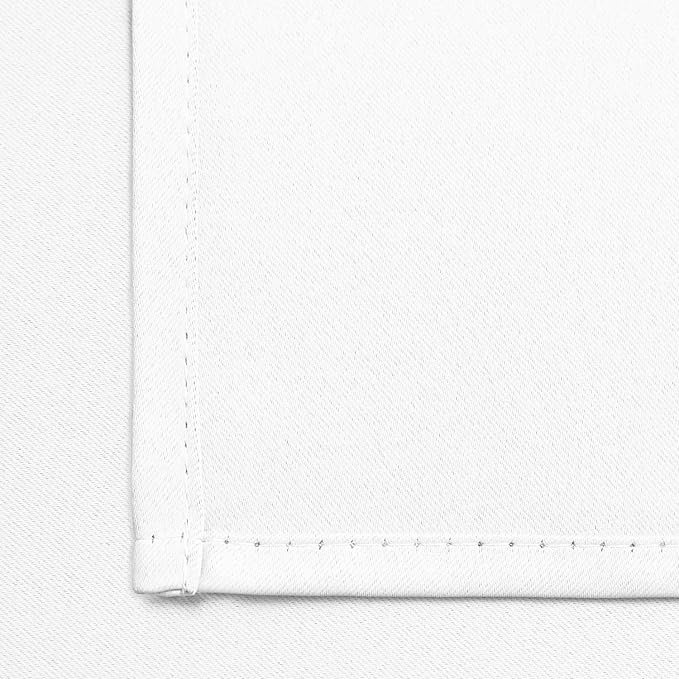 Yakamok Pure White Curtains 45 Inch Length, Grommet Top Small Window Drapes - Image 5