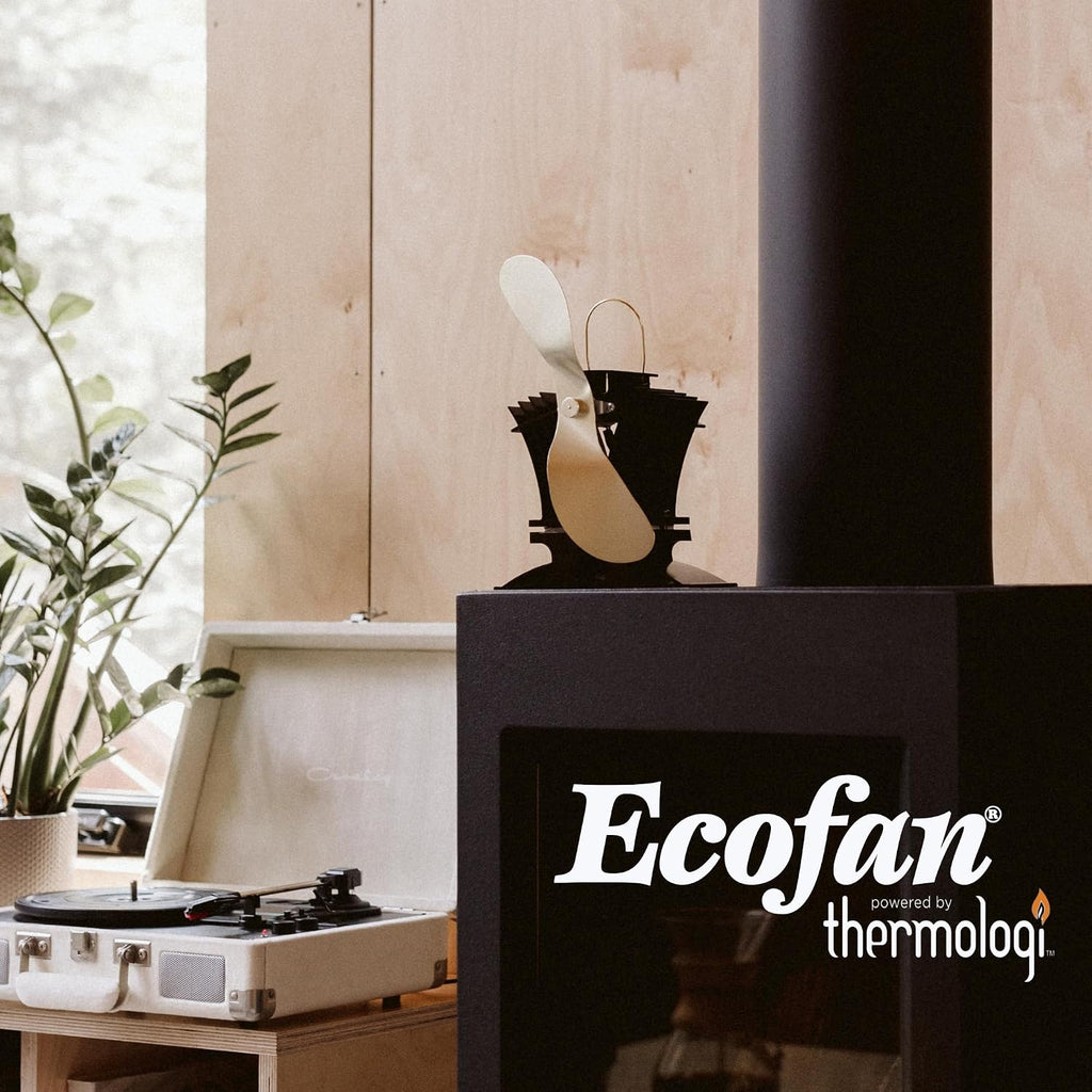 Ecofan BelAir Heat Powered Stove Fan - Powerful Design, Low Start Temperature Technology, Perfect for Gas, Pellet & Soapstone Stoves, 140 CFM - Circulates Warm Air Efficiently & Reduces Fuel Cost