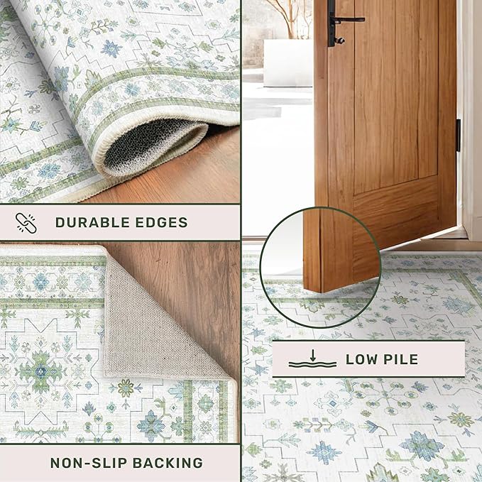 Green Area Rugs 9x12 Living Room - Image 5