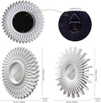 BONNYCO White Wall Mirrors Pack of 3 Pieces Home & Bedroom Decorations