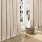 Nanspring Grey Flax Linen Curtains 102 Inches Long - Image 5