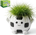 Soccer Face Plant Pots, 4 Inches Resin Planters, Cute Succulent Pot
