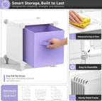 Sorbus 6 Cube Storage Organizer with 6 Fabric Bins (White)
