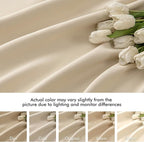 MIULEE Cream Beige Back Tab Light Blocking Curtains 84 Inch Length 2 Panels Set - Image 8