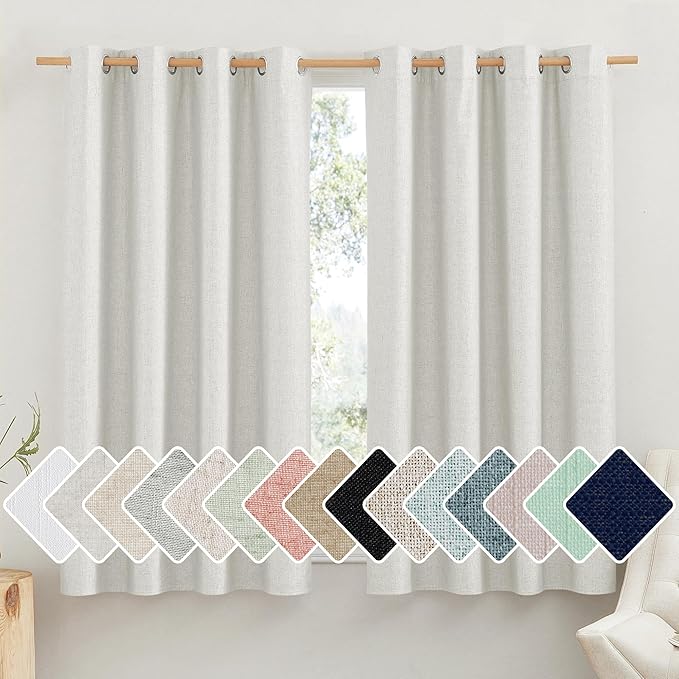 NICETOWN 100% Absolutely Blackout Linen Curtains by NICETOWN